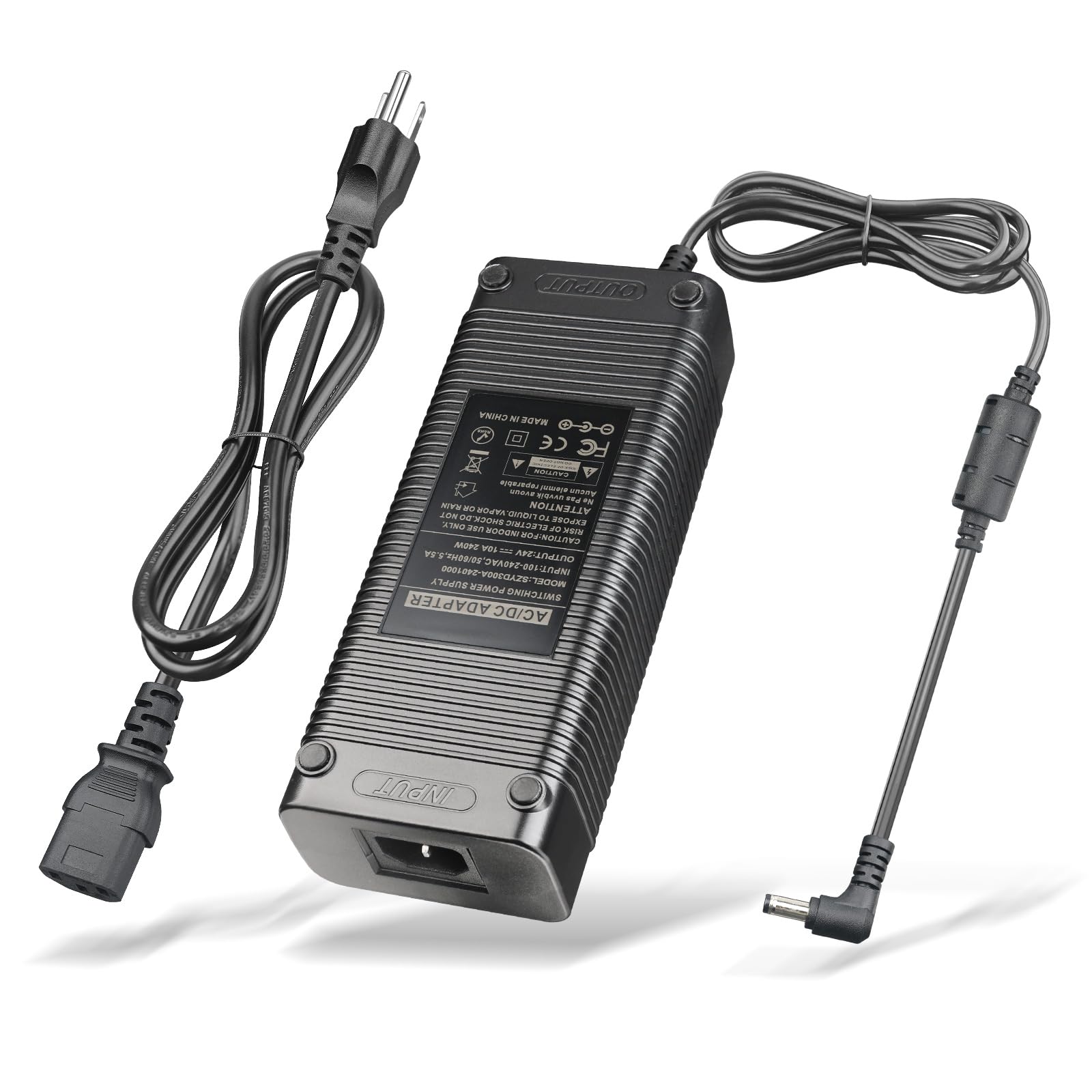 Amazon.com: 24V 10A Power Supply Adapter, COOLM AC 100-240V to