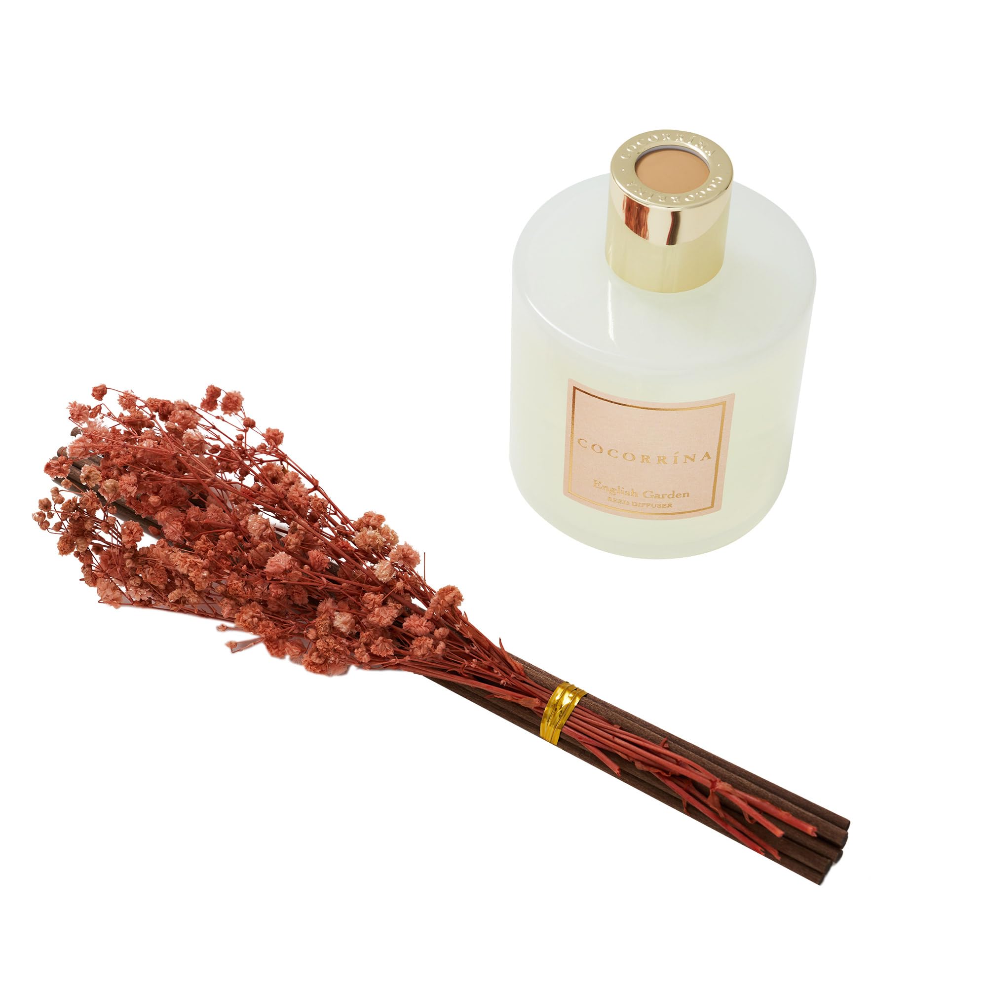 COCORRÍNA Diffusore Profumo Ambiente - 200ml Diffusore profumato di English Garden con Bastoncini Diffusore di Olio Essenziale di fragranza per la casa per la Decorazione della mensola del Bagno