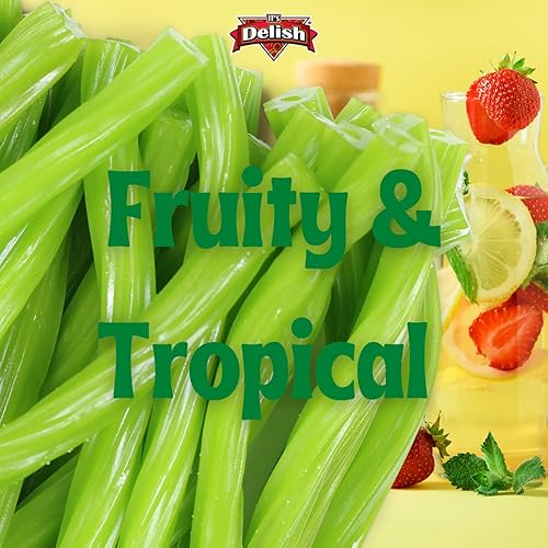 Miniatura 2 de Its Delish, palitos de regaliz de fruta de la pasión por Its Delish, bolsa de 1 libra (16 onzas), grandes regalos de dulces para fiestas, giros de