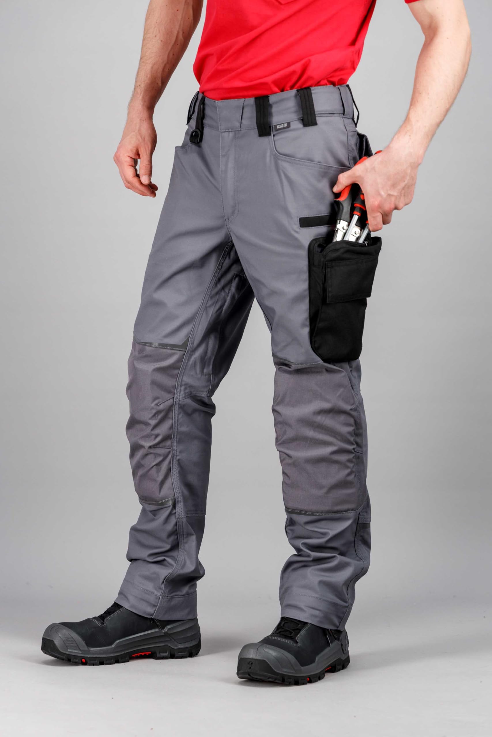 WÜRTH MODYF Bundhose Temper - robuste Arbeitshose für Herren mit vielen Taschen - Arbeitshosen mit verstellbarem Bund - strapazierfähig & flexibel - in der Größen 24-118 in Schwarz, Grau, Blau