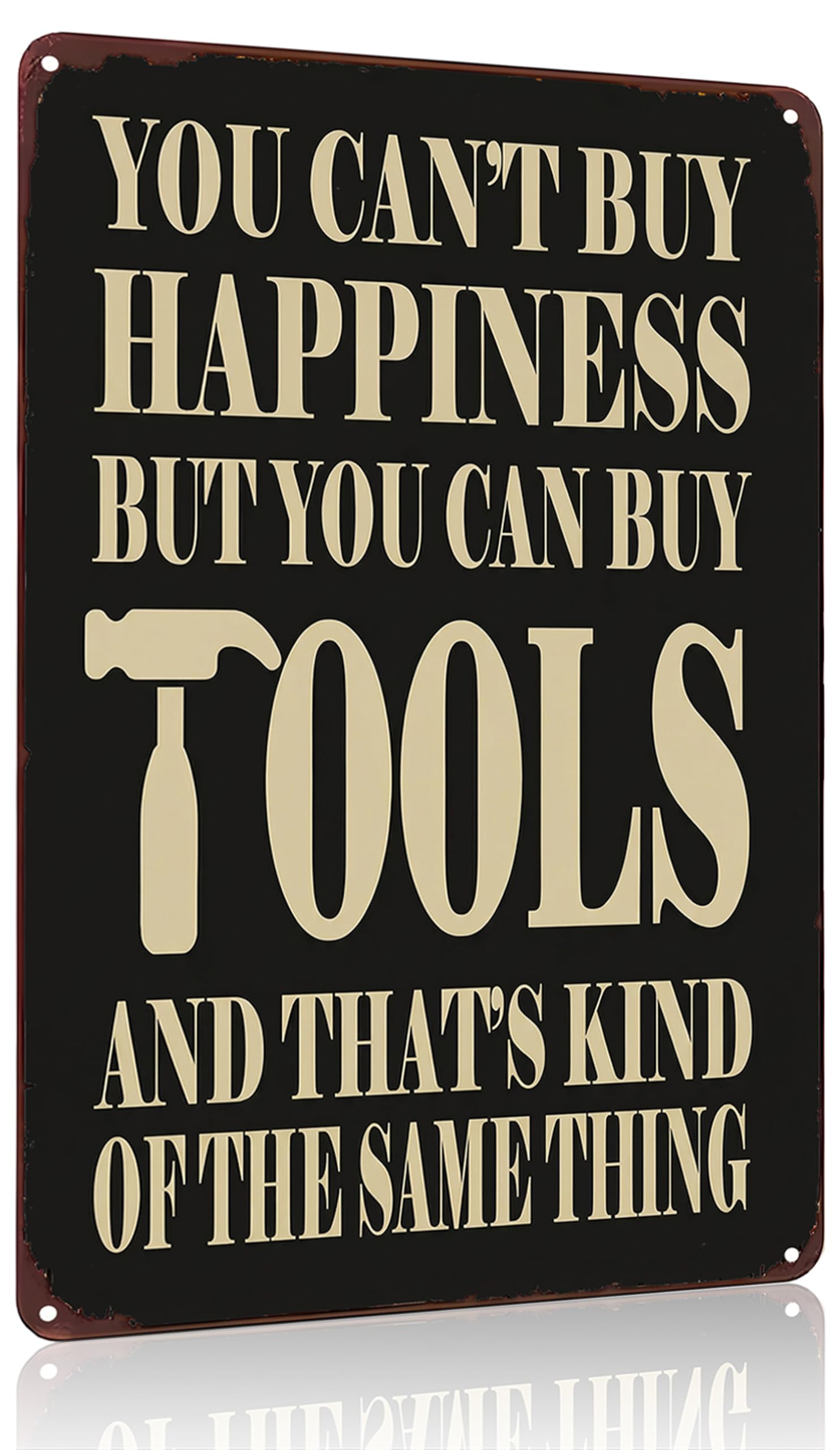 Funnysign Garage Decor You Can Buy Tools Vintage Tin Sign for Garage Man Cave Workshop Decor 8x12 Inches (3848)