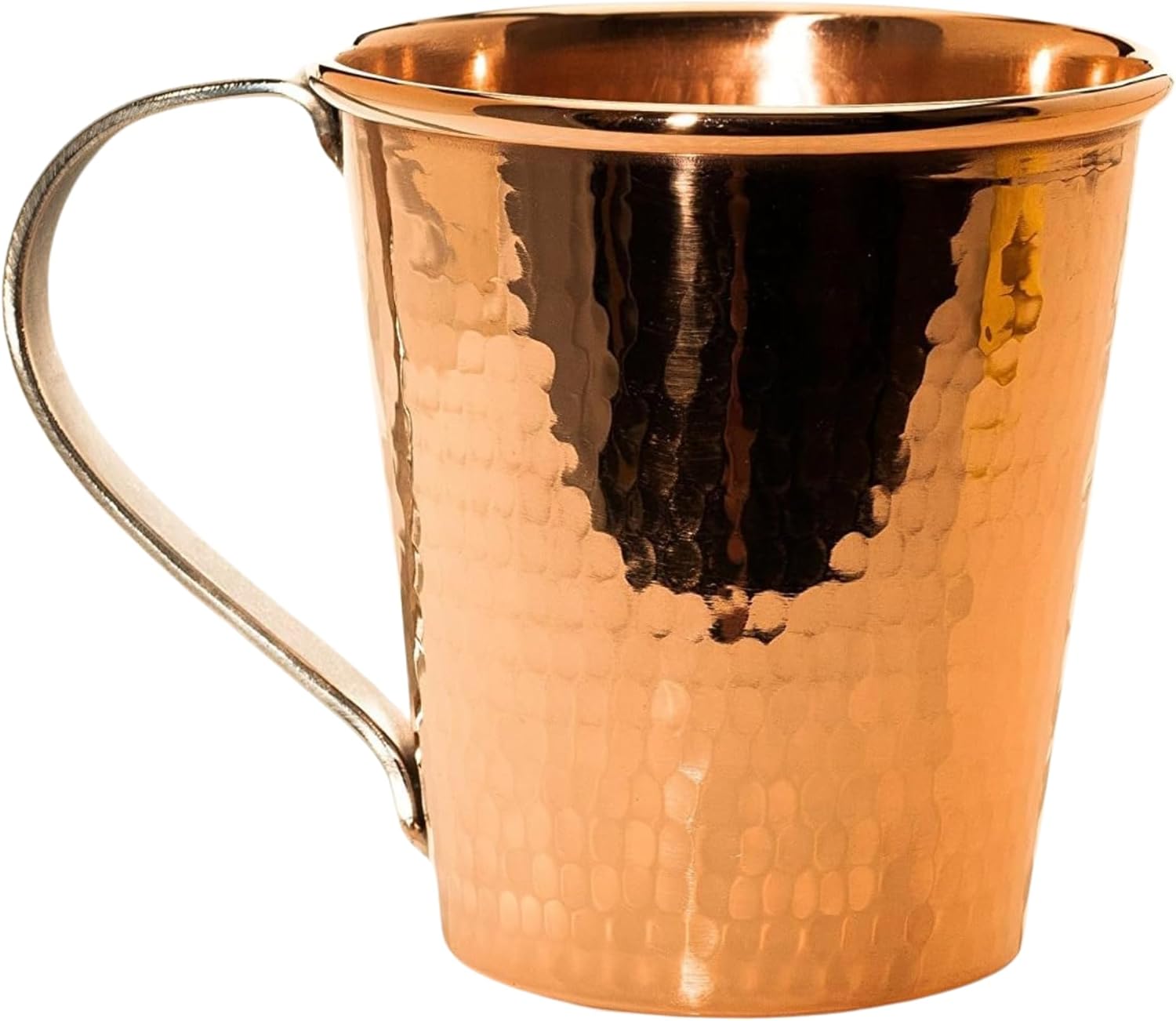 Sertodo Copper Moscow Mule Mug | Single, 18 oz Capacity | Stainless Steel Handle | 100% Pure Copper, Heavy Gauge, Hand Hammered