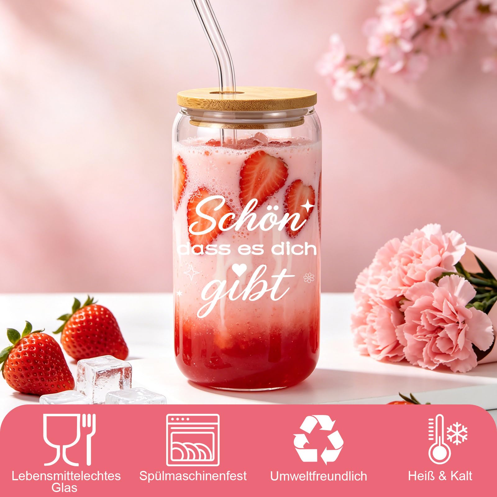 Geschenke für Frauen, Geburtstagsgeschenk für Freundin, Wellness Geschenkset Frauen für Beste Freundin, Schwester, Ehefrau, Mama & Kollegin mit Glasbecher Duftkerze Haarschmuck