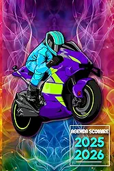 Agenda Scolaire 2025-2026 Moto: Organiseur Scolaire (Septembre 2025 / Juillet 2026) Pour Étudiants Primaire, Collège, Lycée (French Edition)