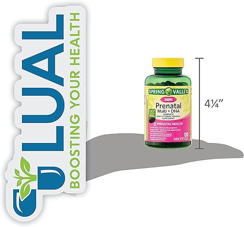 Miniatura 3 de Spring Valley Mini vitaminas prenatales para mujeres, cápsulas blandas. Cuidado prenatal con DHA para futuras madres. Mini vitaminas prenatales para