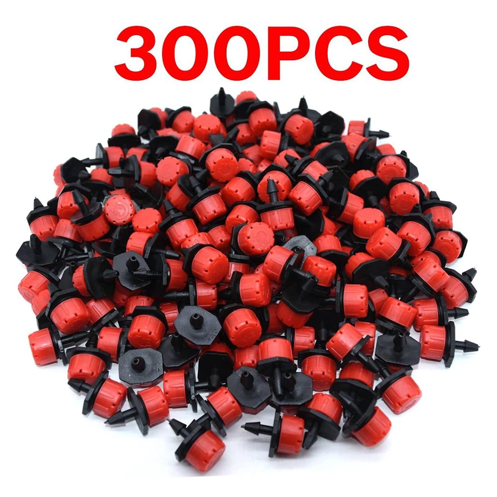 Zestaw do nawadniania kropelkowego 5 M-50 m nawadnianie kropelkowe do ogrodu DIY system nawadniania mikrokropelkowego 4-kierunkowy wąż rozdzielający akcesoria do zakraplacza (kolor: KSL01-002-300 szt.)