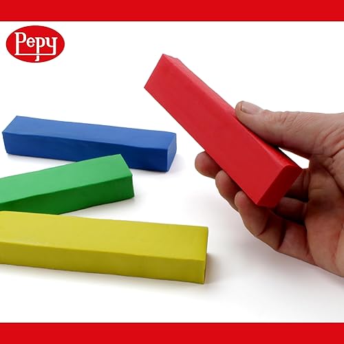 Miniatura 3 de Pepy Arcilla de modelado de plastilina a base de aceite reutilizable y no seca, colores primarios, 1 libra, sin azufre y no tóxica, ideal para
