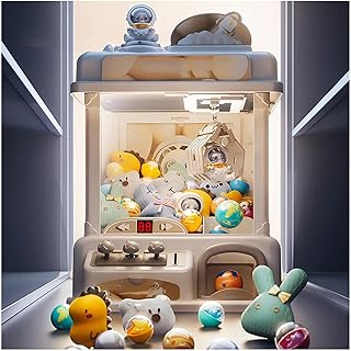 CHONGHAN Mini Vending Machine, Big Claw Machine with 25 Dolls,20 Gashapons, Mini Claw Machine Prizes Claw Game Machine Christmas Birthday Gifts for Boys,Girls
