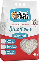 Areia Granulado Higiênico para Gatos Great Pets Blue Moon, 4kg