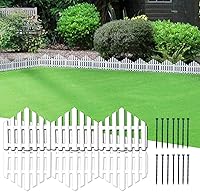 FLAPKWAN No-Dig Garden Edging Border 13FT Tall 9.3" Landscape Fence for Flower Beds - 14pcs Flexible Stakes Included