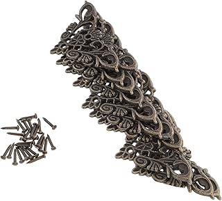 TEHAUX Protetor De Canto Para Notebook 36 Peças Protetor De Canto Retrô Protetor De Canto De Metal Protetor De Álbum Canto Liga Caixa De Joias Fivela Canto Protetor