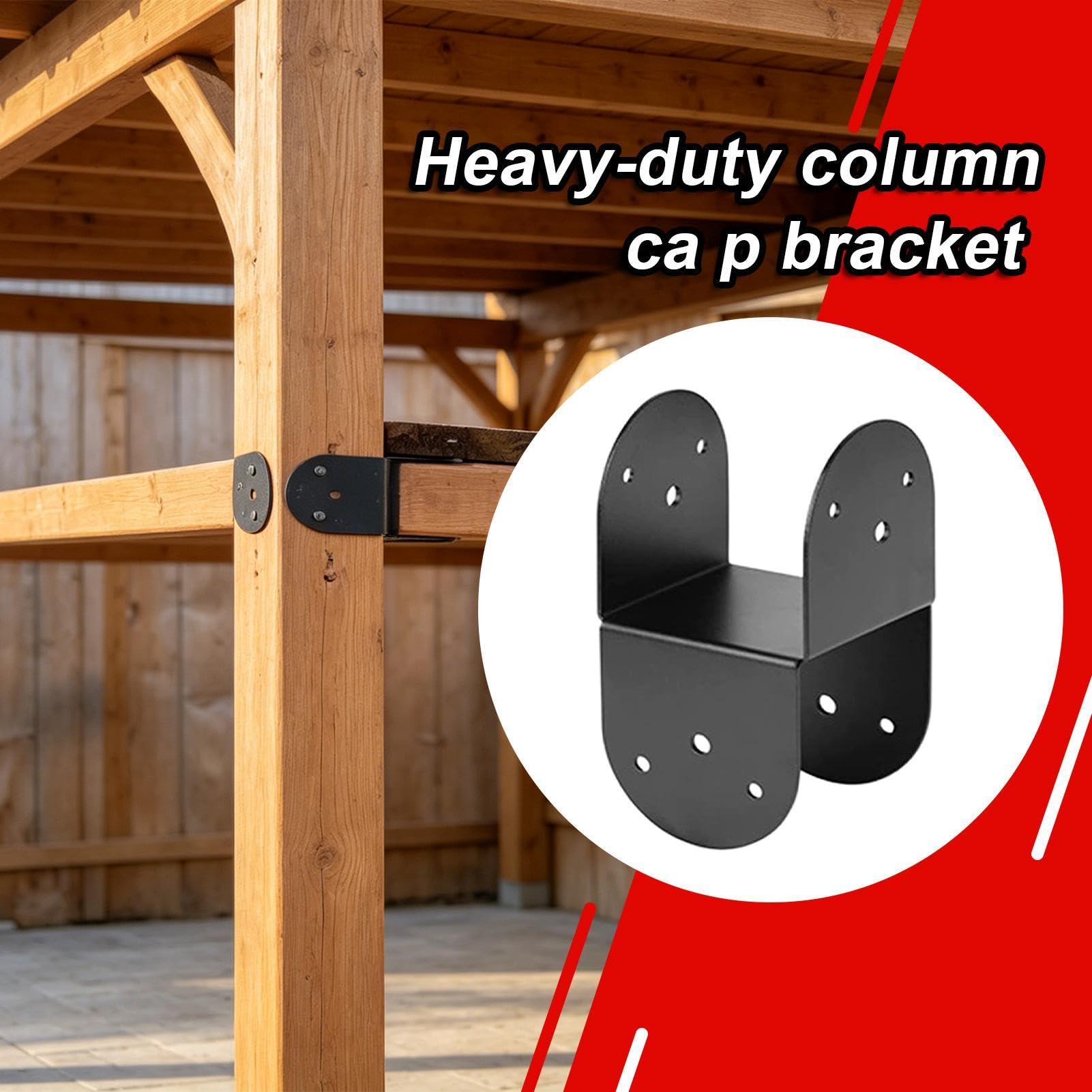 di fissaggio per la sommità dei pali 4 Pezzi Supporto Metallico Robusto per | Staffe di collegamento per travi da pergola Per Pali In Legno 10x10 Cm Per Esterni Patio Pergola Cas