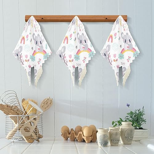 Miniatura 5 de FRODOTGV Vector patrón lindo koala hogar toallas de cocina tema toallas de té cocina impreso vacaciones Terry toallas de cocina colgantes toallas de