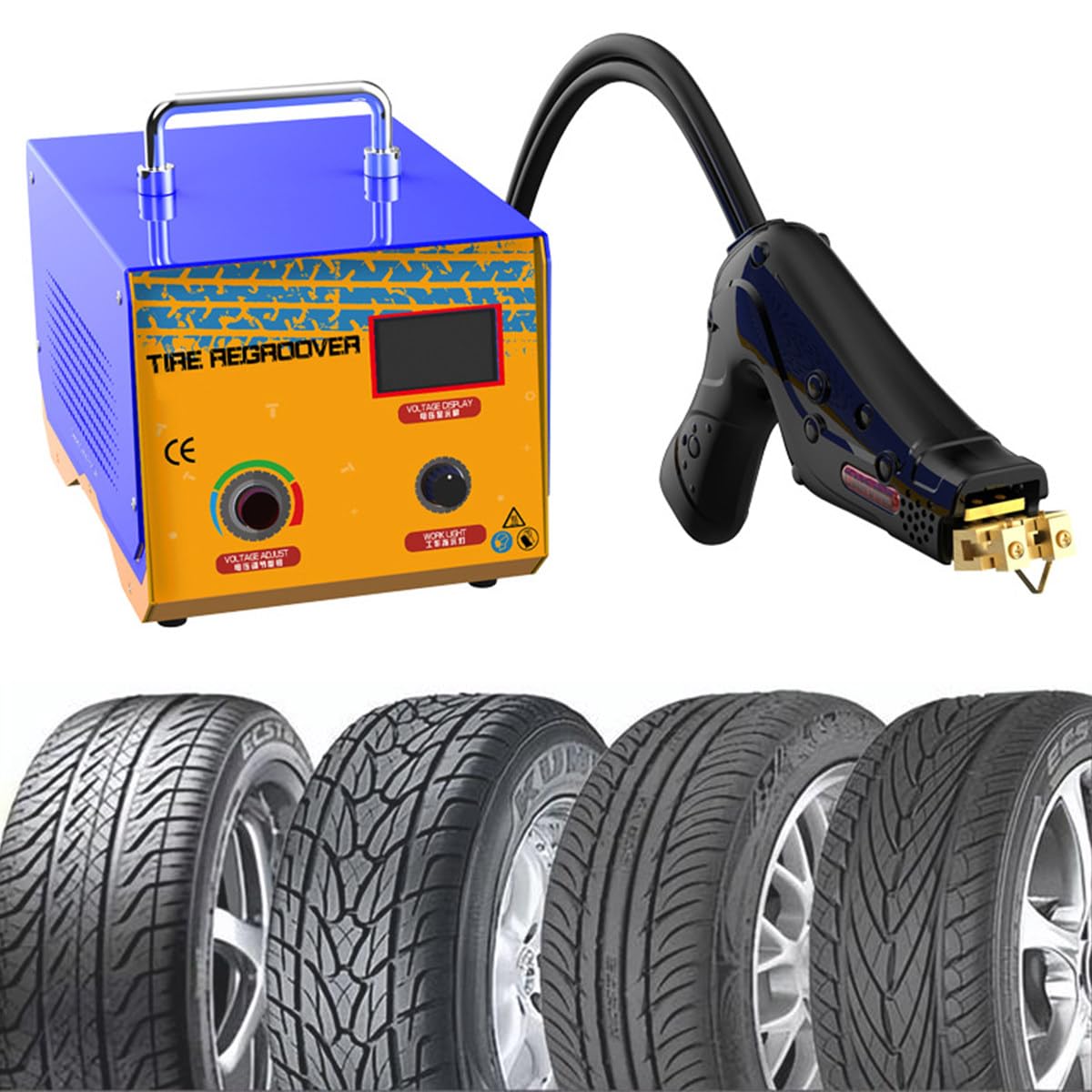 Strumento professionale per la scanalatura dei pneumatici, 1000 W ad alta potenza per la ristrutturazione di pneumatici fuoristrada per camion, auto, macchina durevole per scanalare