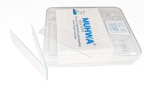 Miniatura 6 de 50 portaobjetos de microscopio en blanco y 100 piezas de cubierta cuadrada de vidrio 22 mm22 mmcubrebordes 7105 Frosted