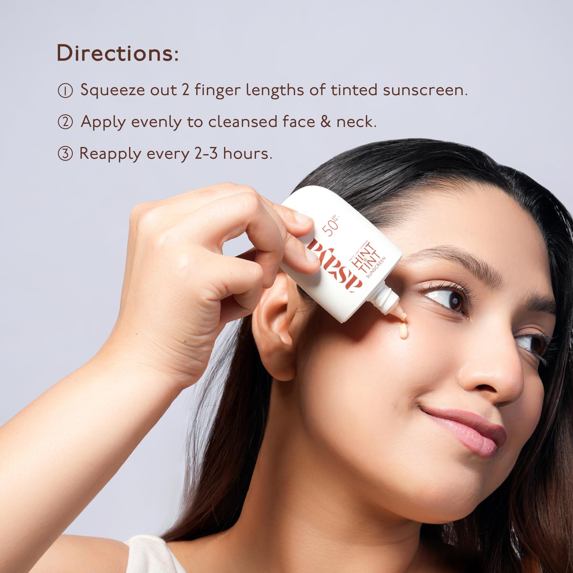 Asaya Under One Sun Hint of Tint Tinted Sunscreen SPF 50 PA++++ | In-VIVO Tested | Matte Light Coverage | Seashell | Light | 40 ml 4