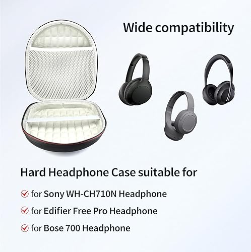 Miniatura 2 de Estuche de transporte de viaje EVA para JBL para Sony WH-CH710N para Edifier pro W820NB Bolsa de auriculares (negro)