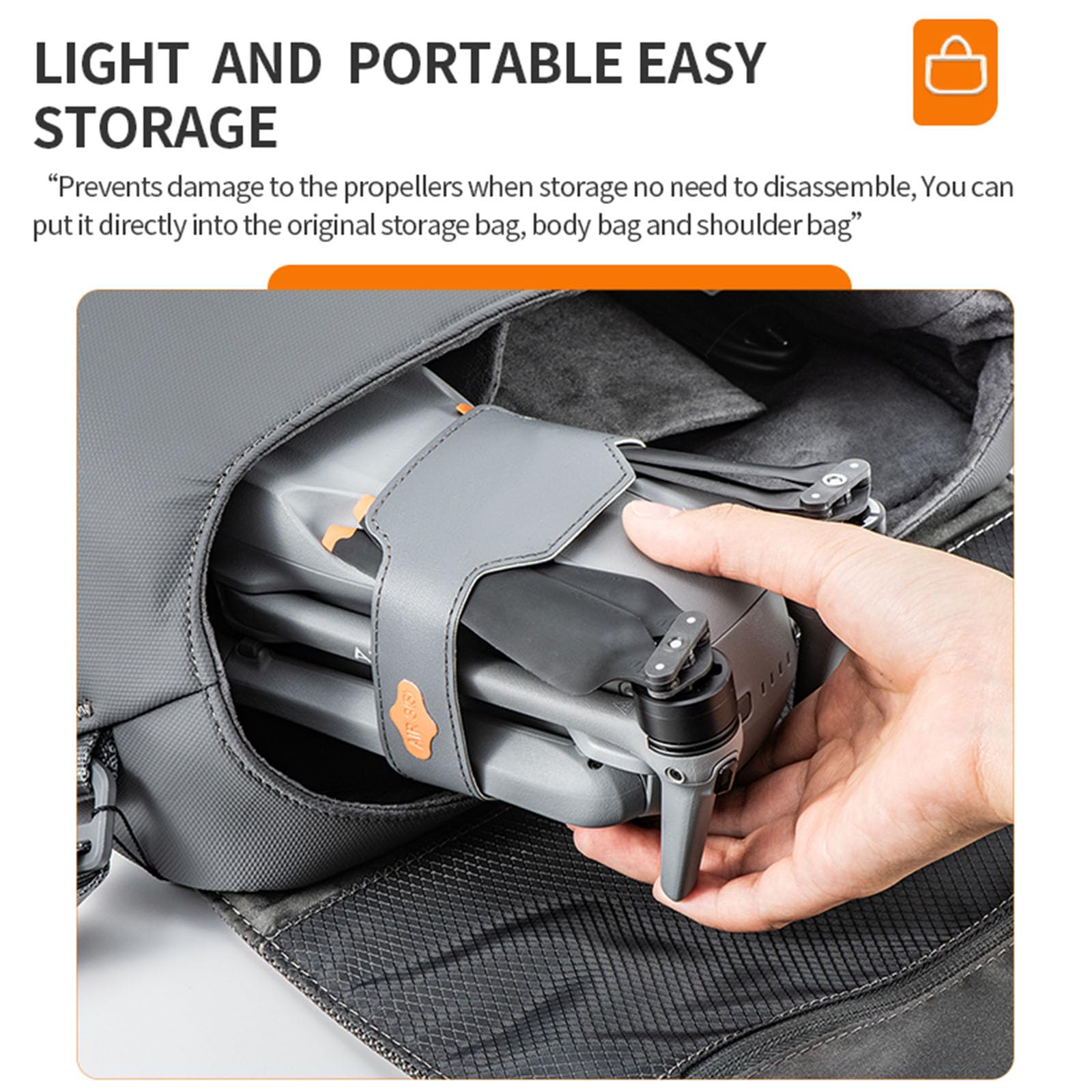 PU Propeller Holder for DJI AIR3S/AIR3 Drone Accessories Propeller Guard Strap Holder Protector Blade Stabilizer - Image 4