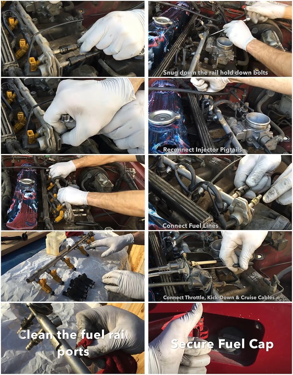 4Pcs 23250-24010 Fuel Injectors 6 holes disc Nozzle Engine Replacement for Toyota Corolla 2.0L L4 Gas 2020 2021 2022 2023 2024 23250-F2010