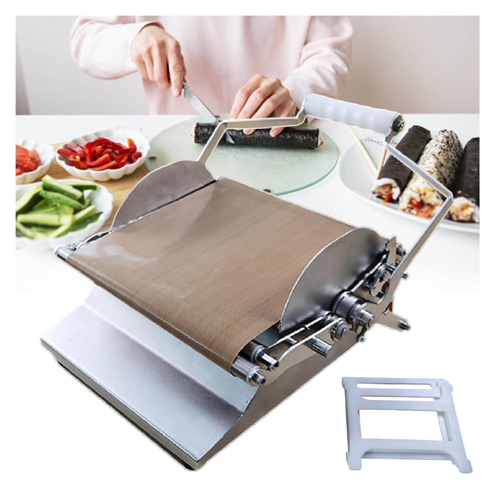 KEuLen Sushi-Reis-Zubereitungsset – Press-Sushi-Maker mit 3 großen Formen for Anfänger und Profis