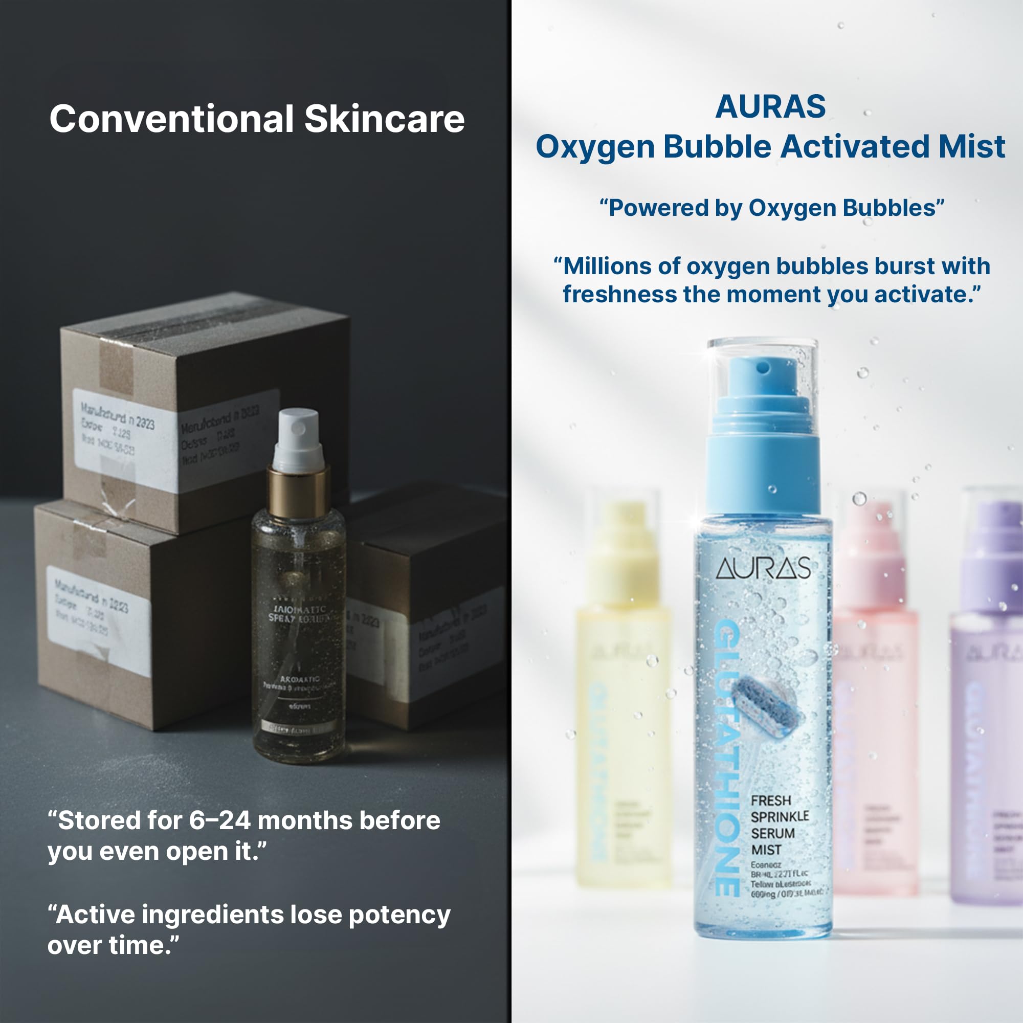 Amazon.com: Auras Glutathione Brightening Face Mist K-Beauty |  Fresh-Activated K-Beauty Spray Serum for Dull, Dry Skin, Hydrating  Antioxidant Korean Skincare Serum & Setting Mist- 3.4 fl oz : Beauty &  Personal Care