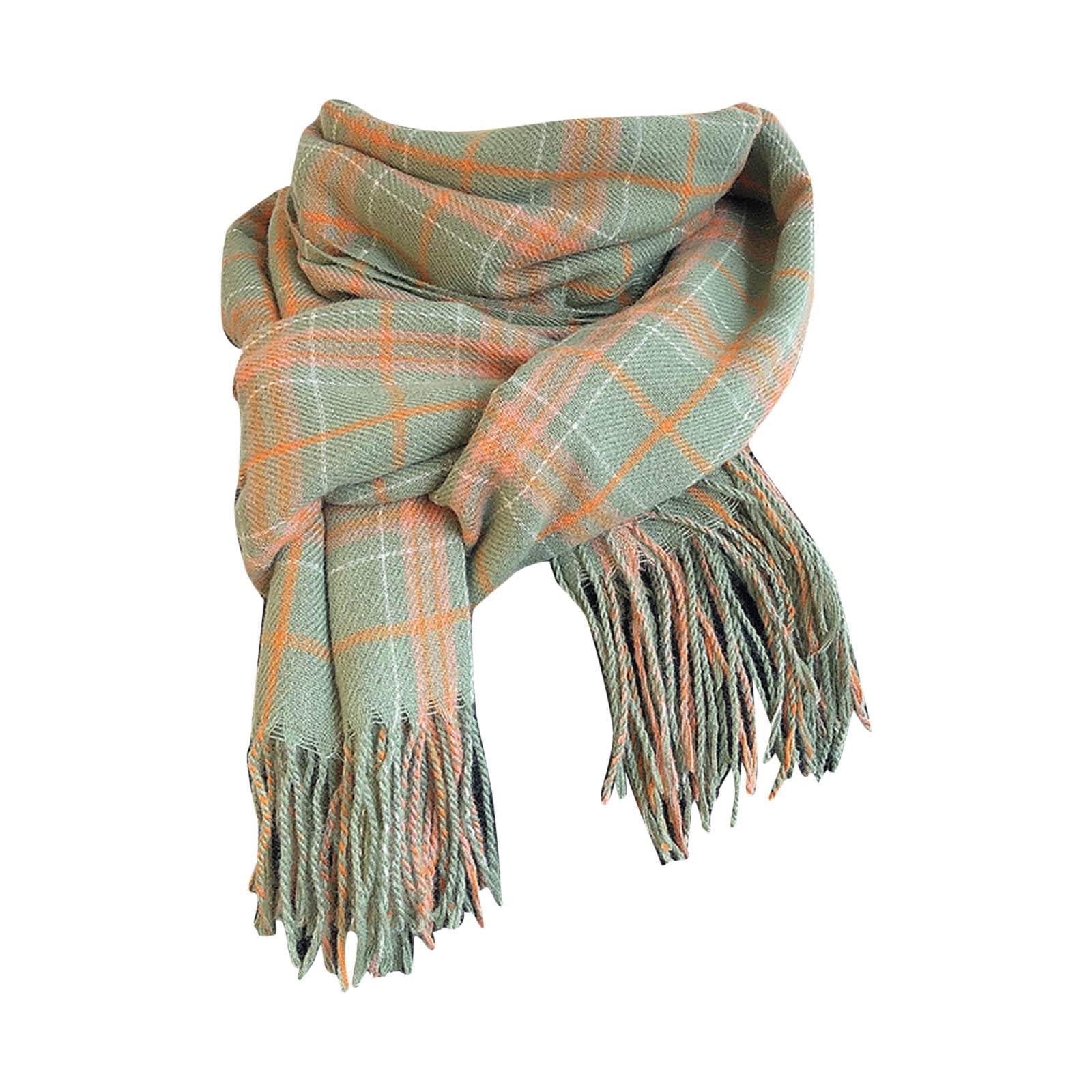 Sciarpa da Donna Autunno Inverno Sciarpa Classica Calda Morbida Grande Coperta Sciarpe Scialle da Uomo in Cashmere(Green-A)