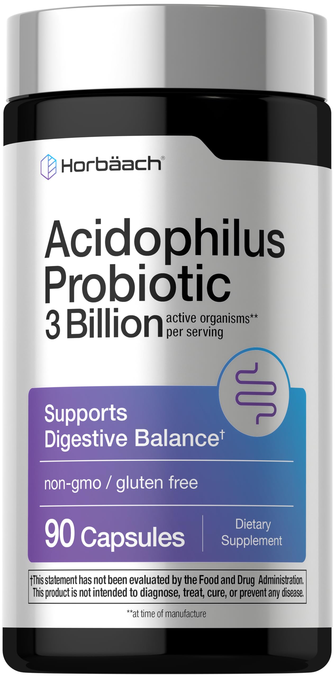 Horbäach Probiotic for Women & Men's Digestive Health | 3 Billion CFU