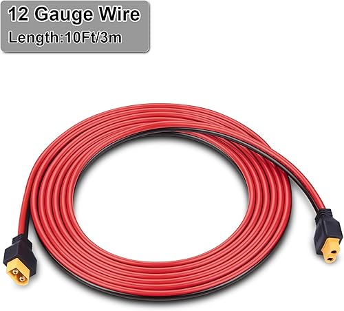 Miniatura 2 de XT60 - Cable de extensión para panel solar, RV, automotriz, batería RC y estación de energía portátil, generador solar 12 AWG 15 pies 14.8 ft