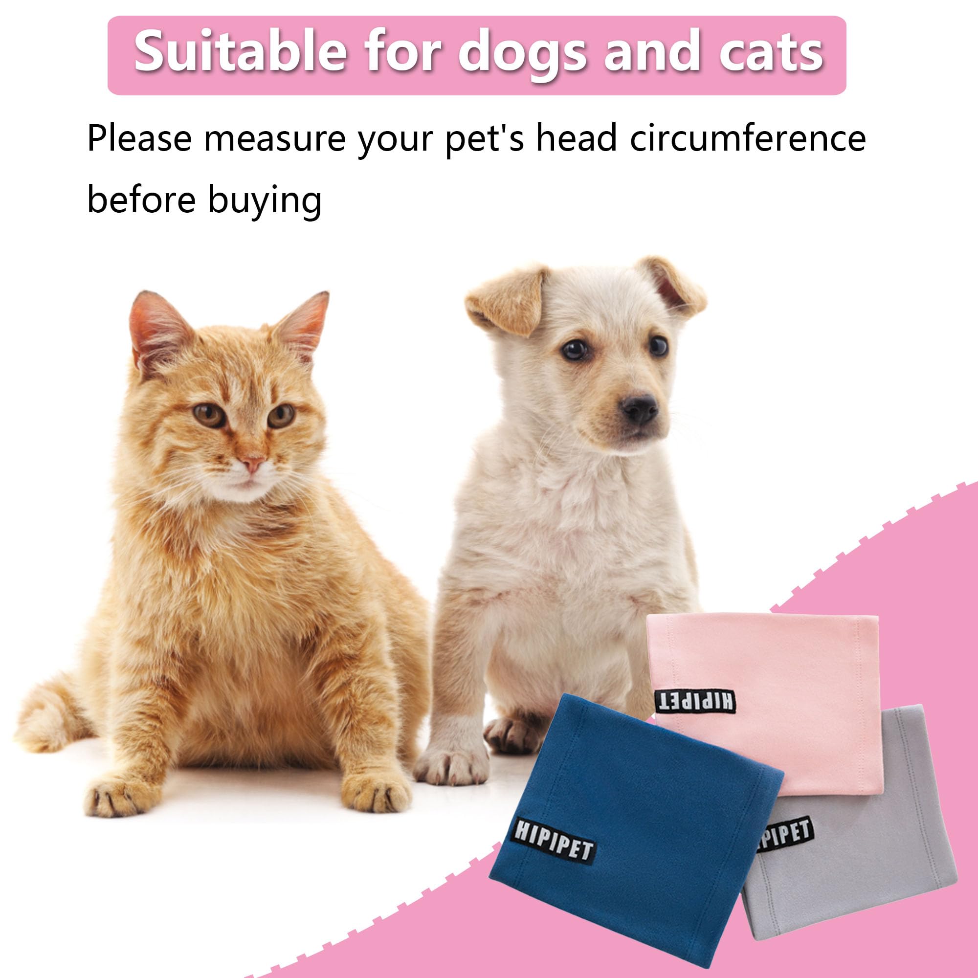Cane Paraorecchie Calmi Pet Felpa Cappuccio Protezione Rumore Snood Ansia Sollievo Cani Rumore Ridotto Cani Scaldacollo Gatti Cappuccio Lenitivo (rosa, M)