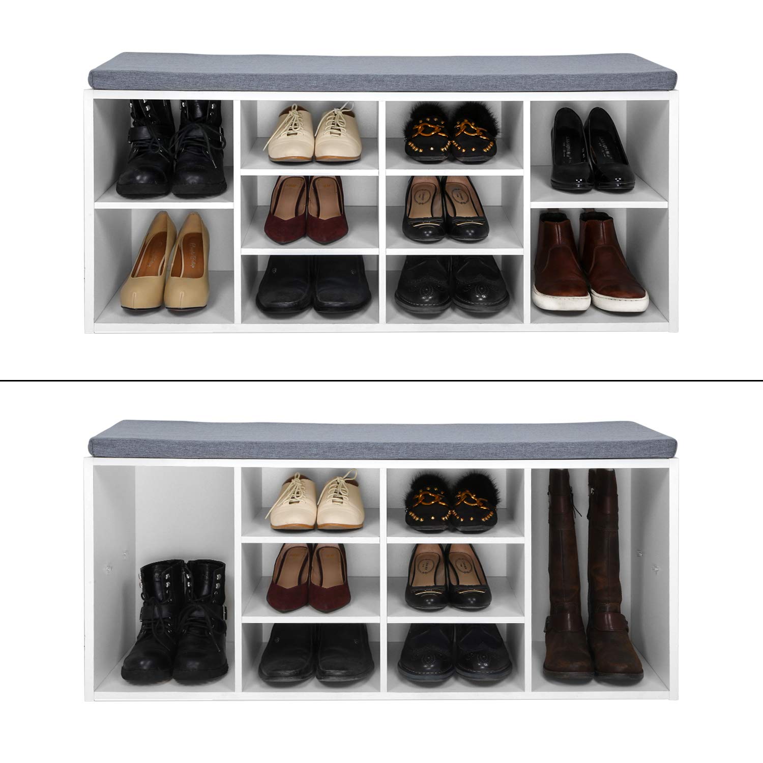 Meerveil Shoe Bench With Seat,Hallway Wooden Shoe Storage with Shoe Storage