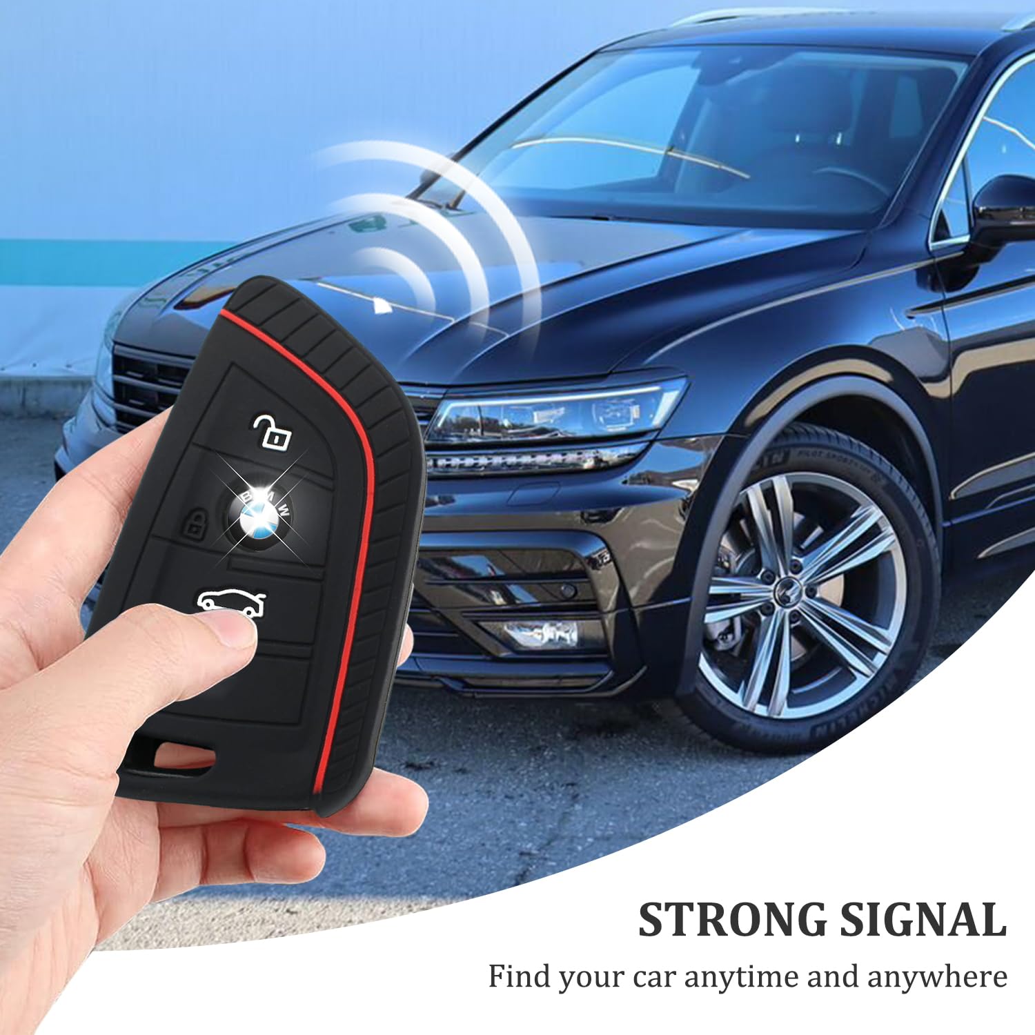 KEYLESS Carcasa Suave De Carbono Funda Protectora Llave Del Coche Sin Llave Compatible Con BMW X5 F15 X6 F16 2 F45 F46 X1 F48 X3 G01 X4 G02