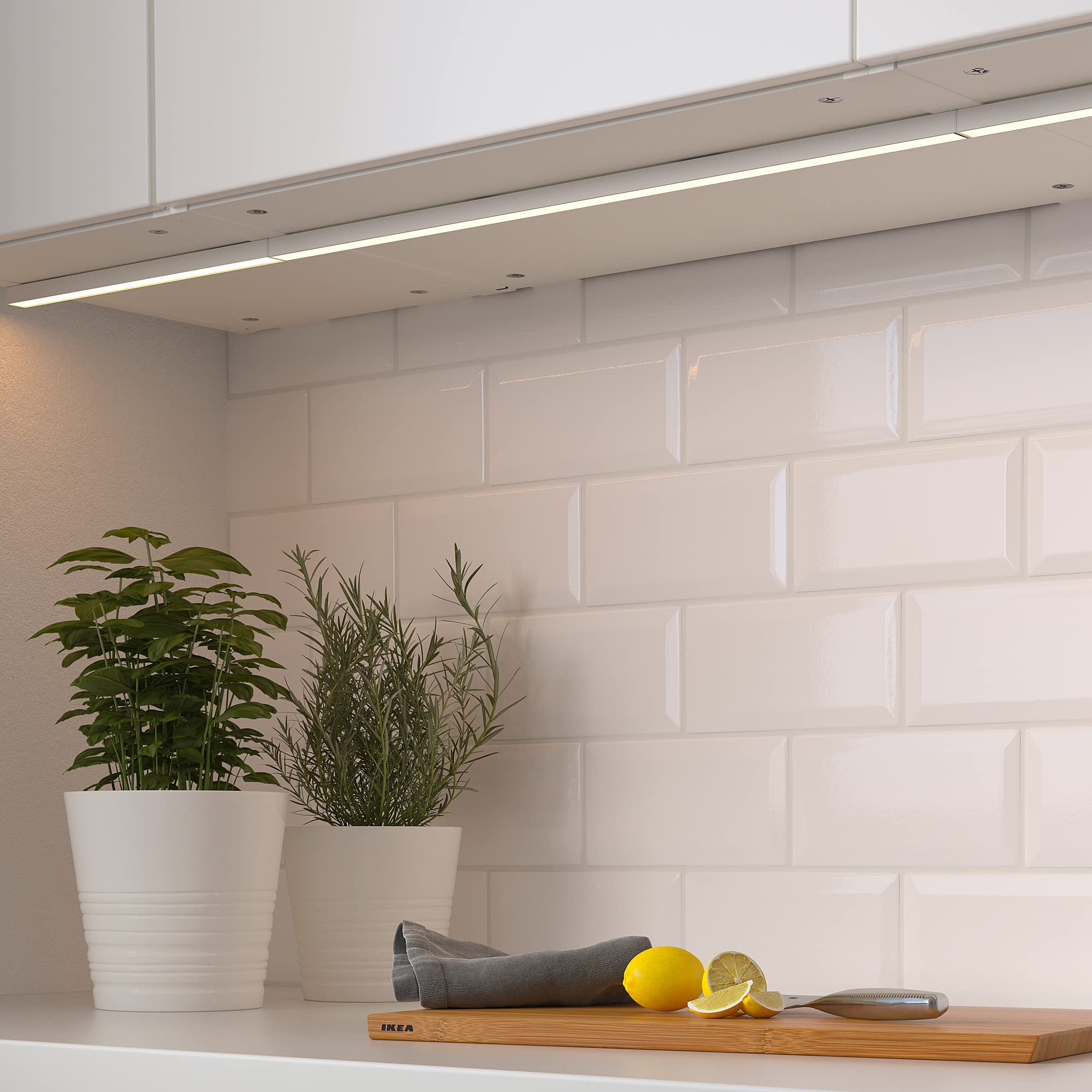 Mittled Bande lumineuse LED pour plan de travail de cuisine 30 cm à intensité variable Blanc
