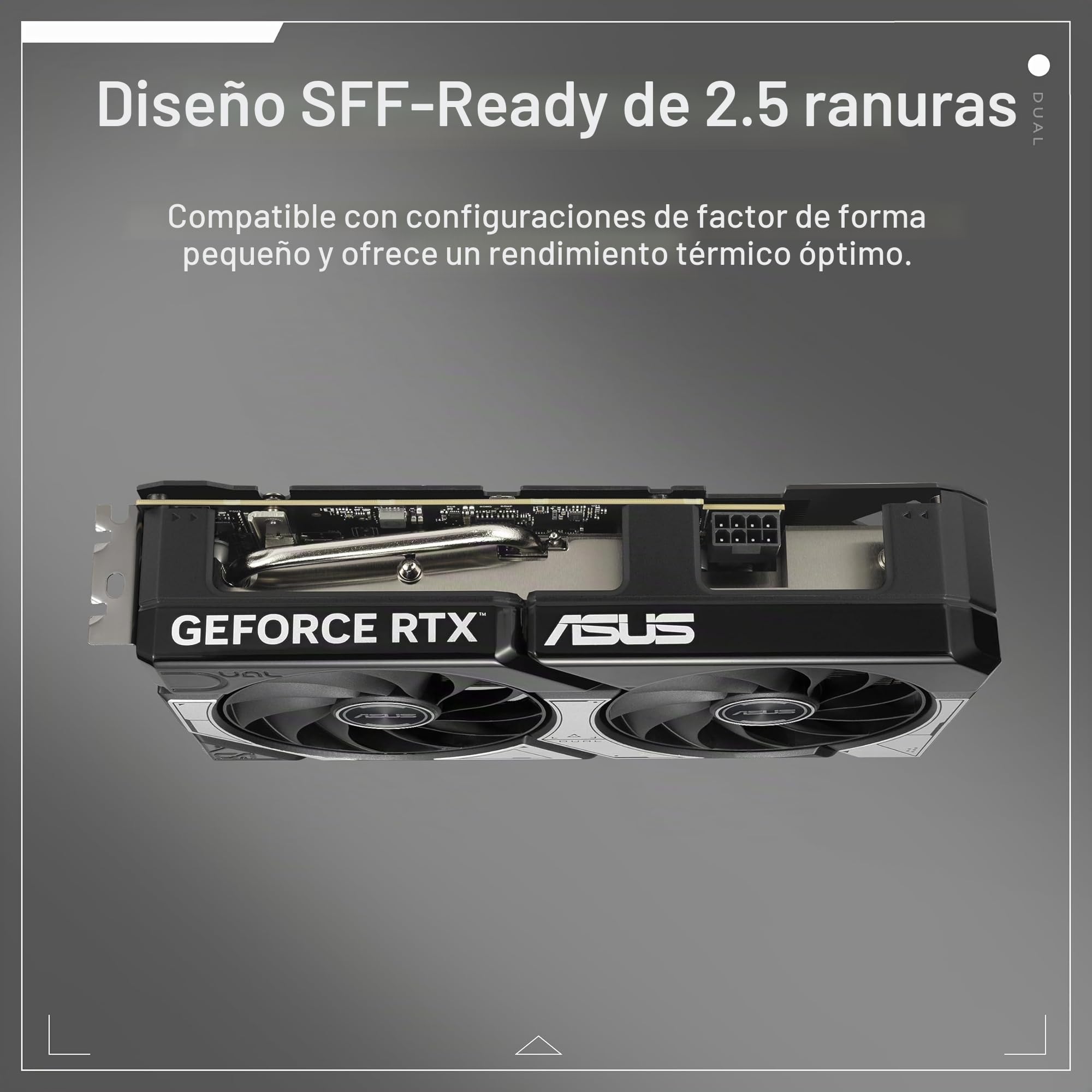 ASUS Dual GeForce RTX™ 5060 Ti 16GB GDDR7 OC Edition (PCIe 5.0, 16GB GDDR7, DLSS 4, HDMI 2.1b, DisplayPort 2.1b, diseño de Ranura de 2.5, Ventilador de tecnología axial, tecnología de 0dB y más)