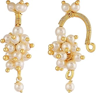 VAMAFASHIONS Traditional Maharashtrian Style Clip on Pressing Bugdi Upper Earring Ear Cuff For Women & Girls
