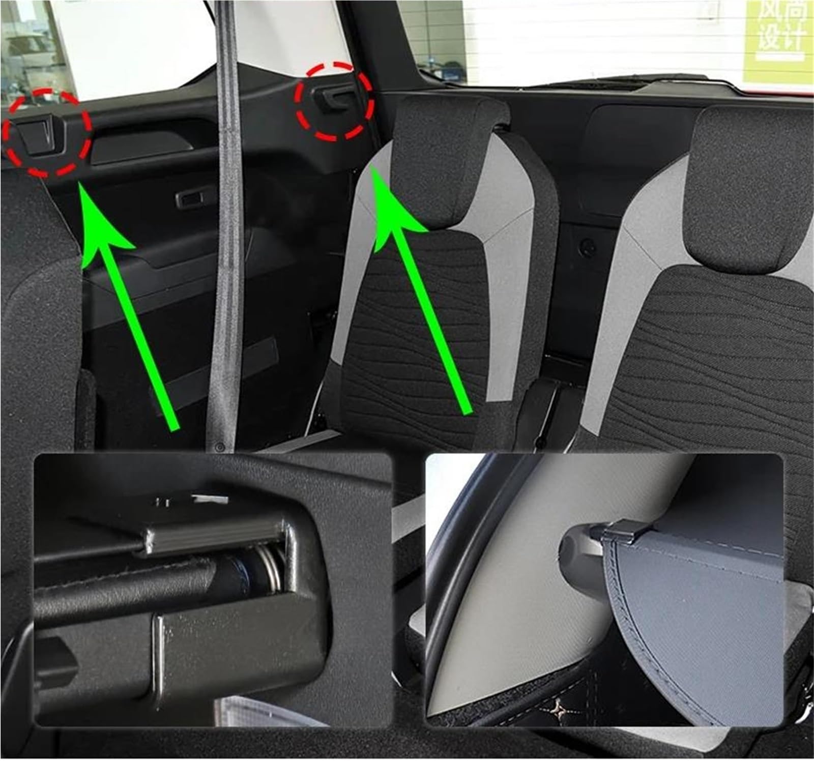 Generisch Kofferraumabdeckung Für Citroen Für Grand C4 Für Picasso 7 Sitzer 2014-2018 Versenkbare Trunk Cargo Abdeckung Anti-Peeping Schild Privatsphäre Auto Zubehör Laderaumabdeckung(Canvas)