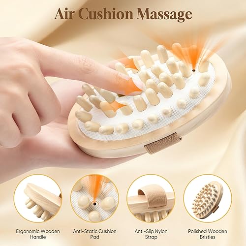 Miniatura 3 de 2 paquetes de herramientas de masaje de terapia de madera, cepillo manual de masaje meridiano para esculpir el cuerpo, herramientas de terapia de