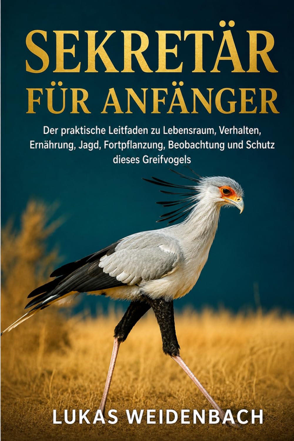 Sekretär für Anfänger: Der praktische Leitfaden zu Lebensraum, Verhalten, Ernährung, Jagd, Fortpflanzung, Beobachtung und Schutz dieses Greifvogels