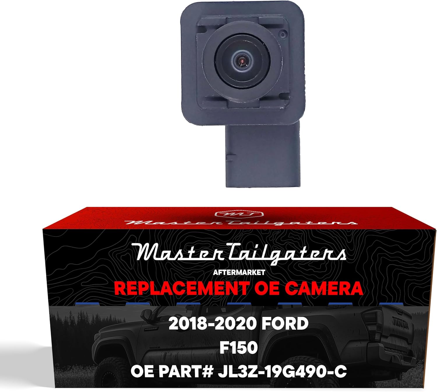 Master Tailgaters Replacement for Ford F150 Regular Cab/Extended Cab/Crew Cab w/o Trailer Hook-Up Lamp (2018-2020) Backup Camera OE Part # JL3Z-19G490-C