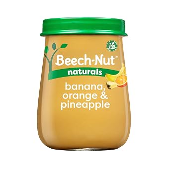 Beech-Nut Naturals Stage 2 Baby Food, Banana Orange & Pineapple, 4 oz Jar 10 Pack