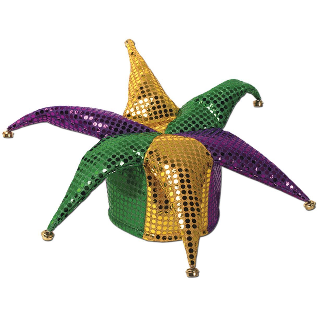 Beistle Mardi Glitz 'N Gleam Jester Hat Pkg/6