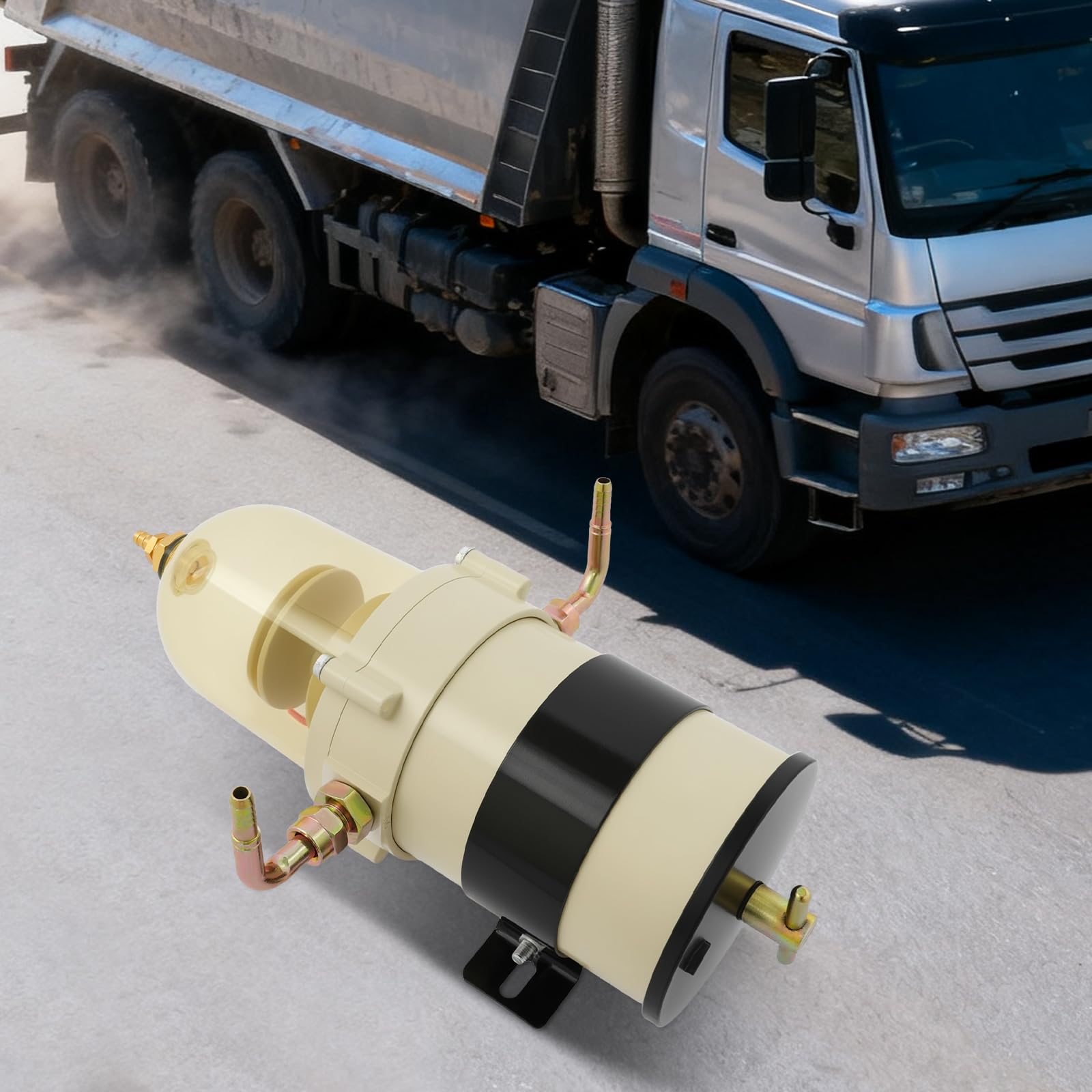 900FG Dieselfilter für Schiffsmotoren, Diesel- und Wasserabscheider mit transparenter Sichtkontrolle, hohe Durchflussrate, Filterpatronen-Wechselschraube, für Lkw, Traktoren, Boote & Diese