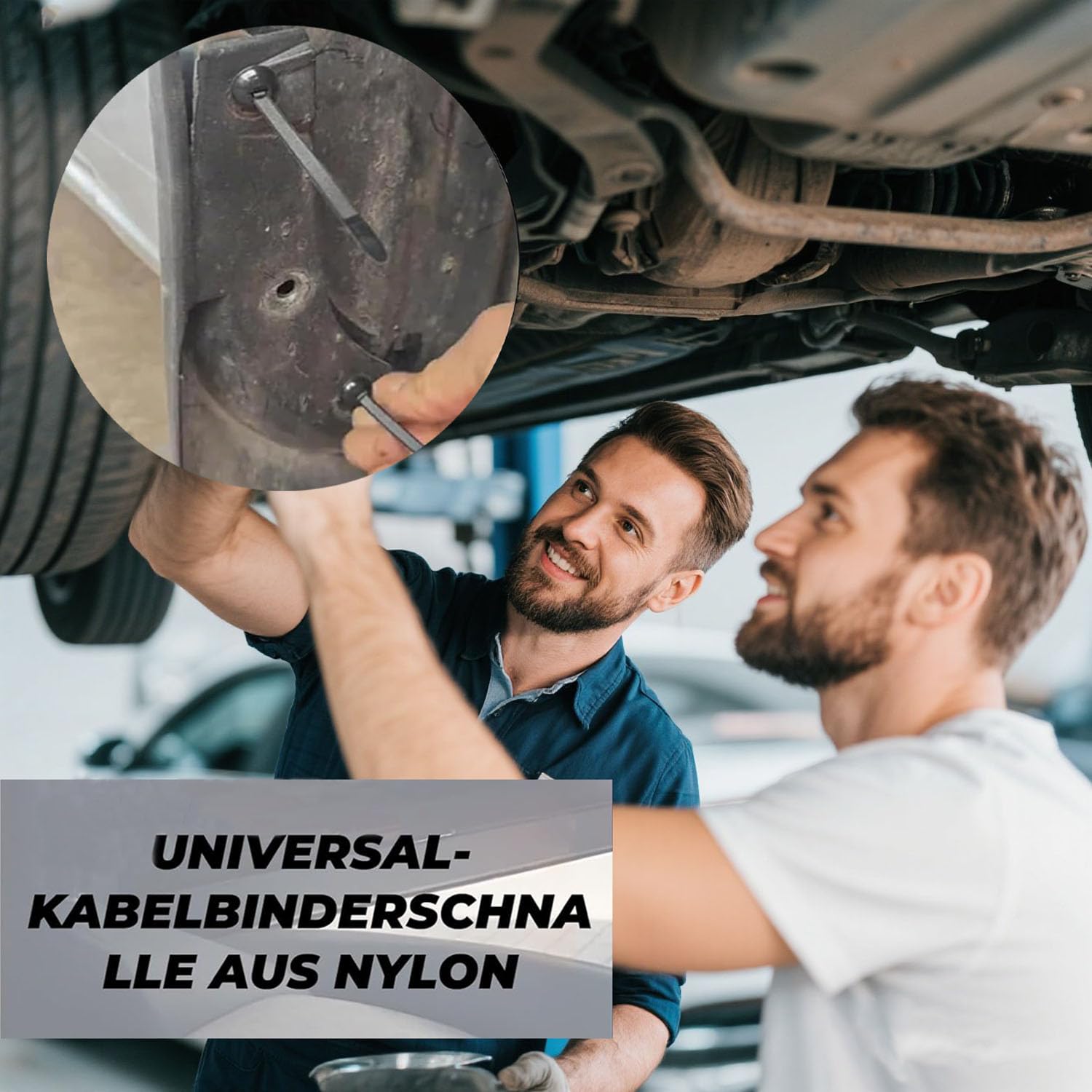 100 fibbie universali in nylon per fascette fermacavi, clip autobloccanti in nylon, clip di fissaggio per paraurti, rivetti in plastica per auto, parafanghi, resistenti e autobloccanti,per fissaggio