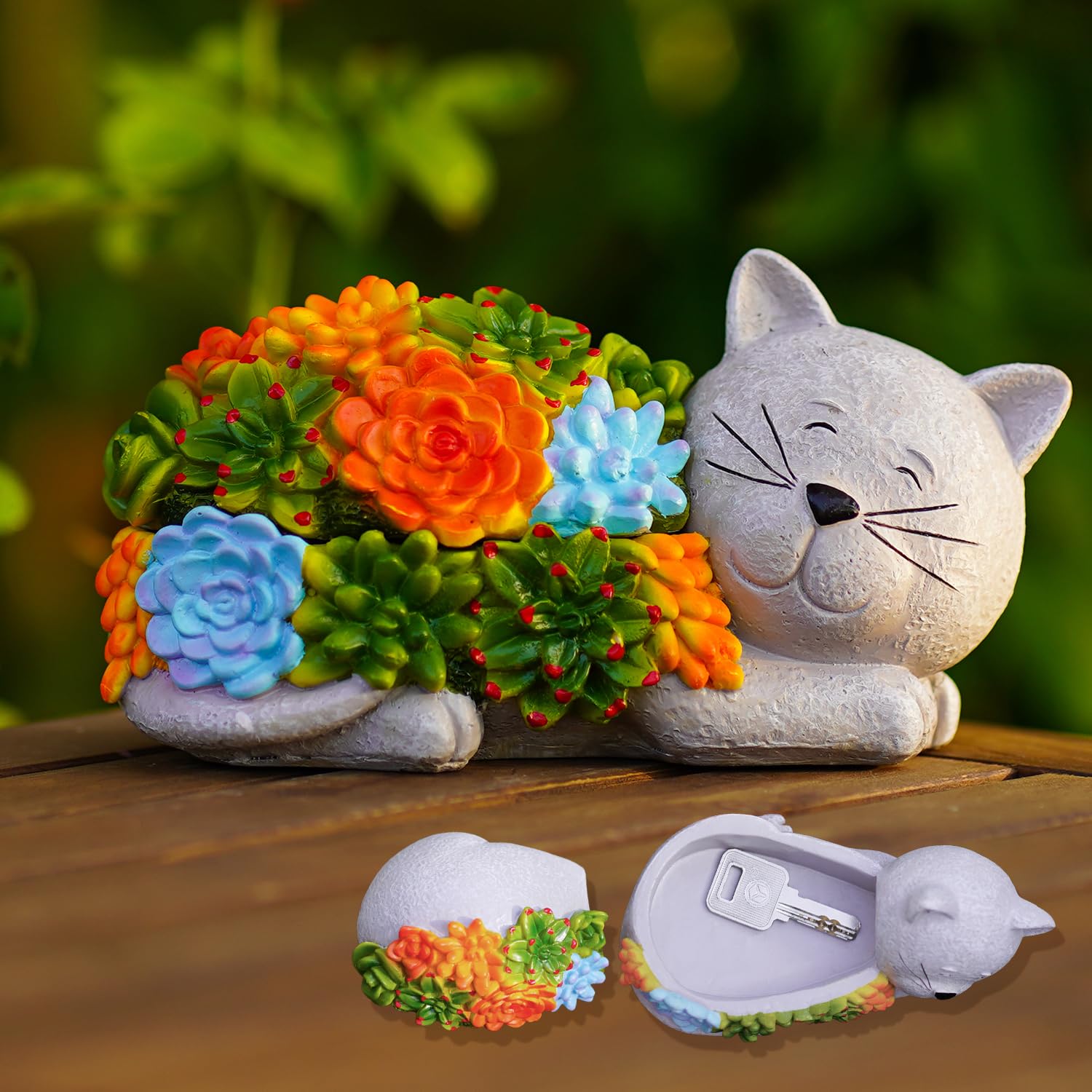 Amazon.com: Fashionoda Outdoor Cat Key Hider Statue - Cute