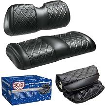 NOKINS Golf Cart Diamond Seat Covers Kit with Sponge Padding - Fit for Most OEM Standard Front Seats, OEM Standard Seat Upgrade Seat Covers Fit for Club Car Precedent 2004-UP
