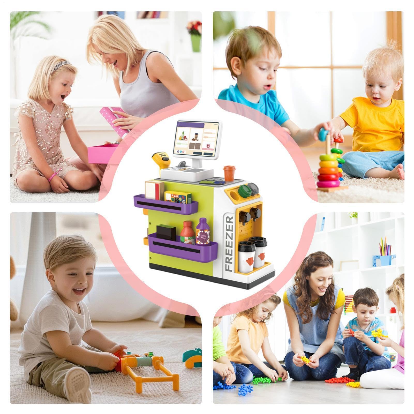Banco del supermercato giocattolo Giocattolo Sensoriale Cartone Animato | Realistico Giocattolo Sensoriale Bambini Spesa Cartone Animato Per Casa, Asilo, e Scuola 'Infanzia