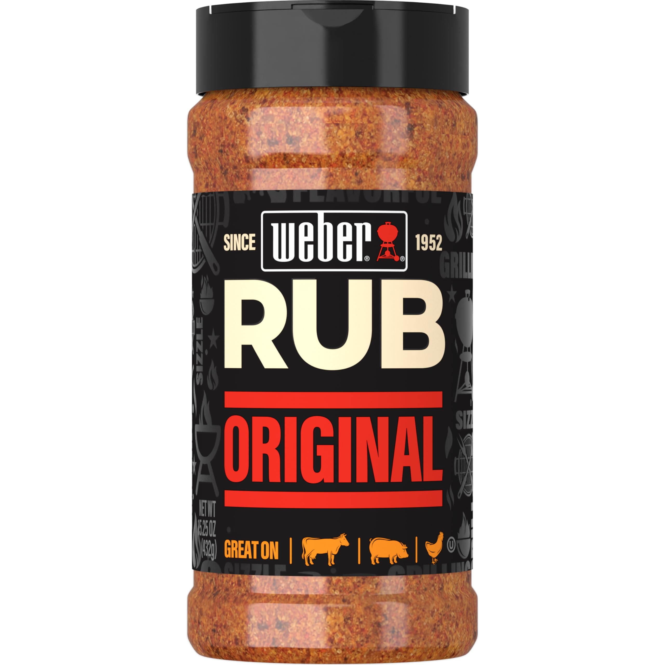 Weber Original Dry Rub for Smoking and BBQ, 15.25 oz