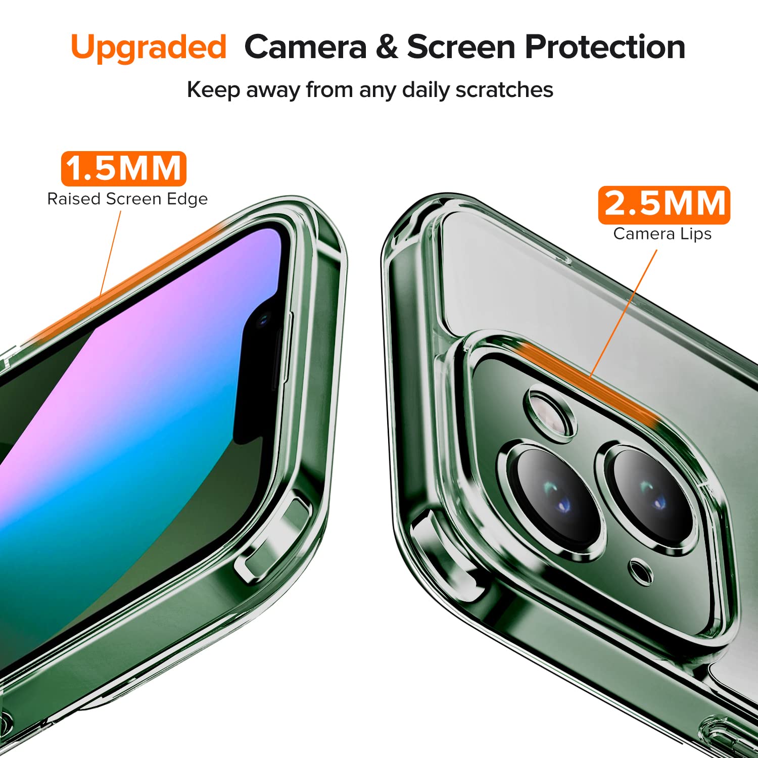 Cover IVoler Anti-ingiallimento Per IPhone 13 Mini – Trasparente Con Paraurti Antiurto E Protezione Fotocamera