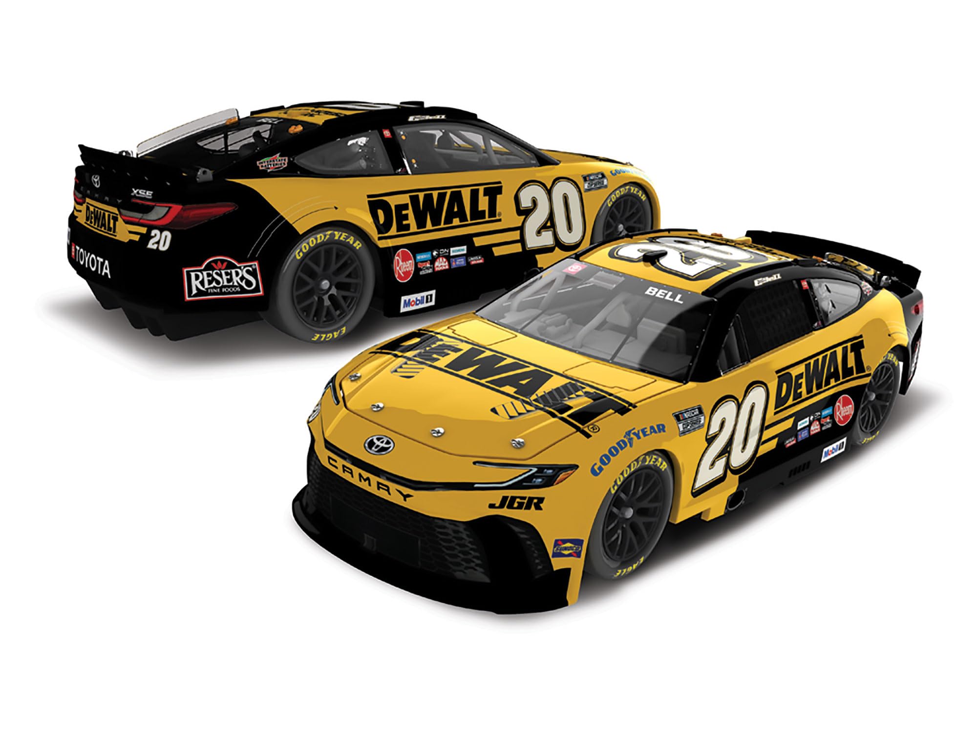 lionel racing christopher bell 2025 dewalt no 20 arc 164 scale ht diecast car