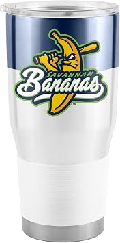 Logo Brands Savannah Bananas 30 oz Stainless Steel Tumbler - Officially Licensed, Double Wall Cup - For Everyday Use