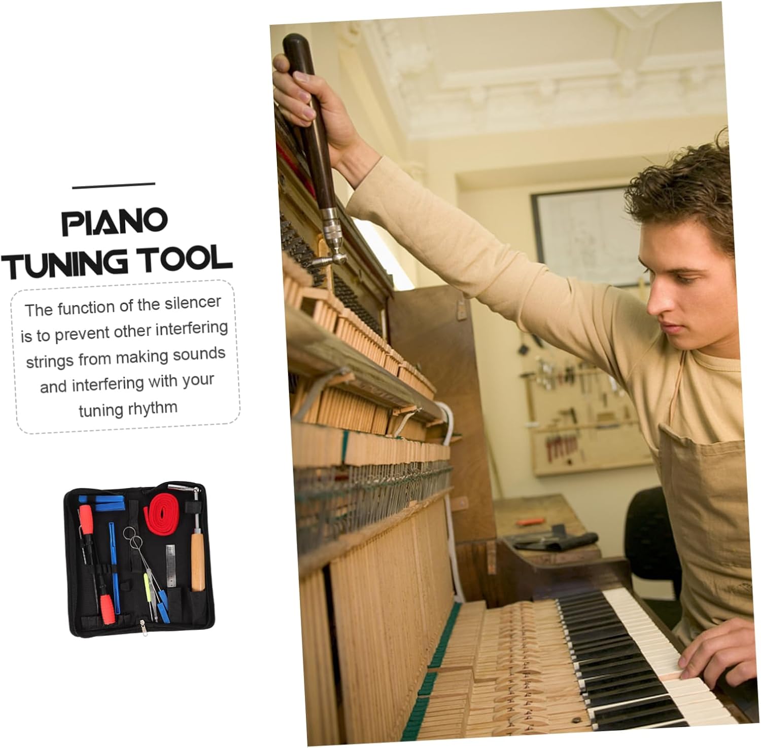 1Set Professional Piano Tuning Mutes Essential Accessories for Quiet Practice Repairing Designed for Piano Tuners and Enthusiasts Easy to Use for Home Use